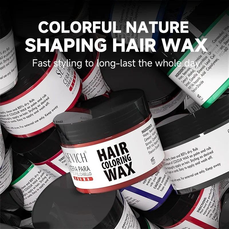 Hair Colour Wax Temporary Easy Wash DIY Hairs Dyed Mud Long Lasting Paint Coloring Cream Colored Dye