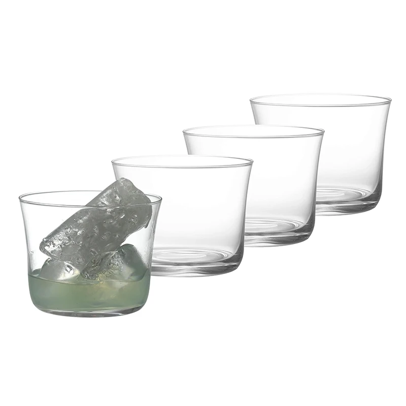 4PCS Clear Water Tumbler Water Glass Cup Whiskey Glass