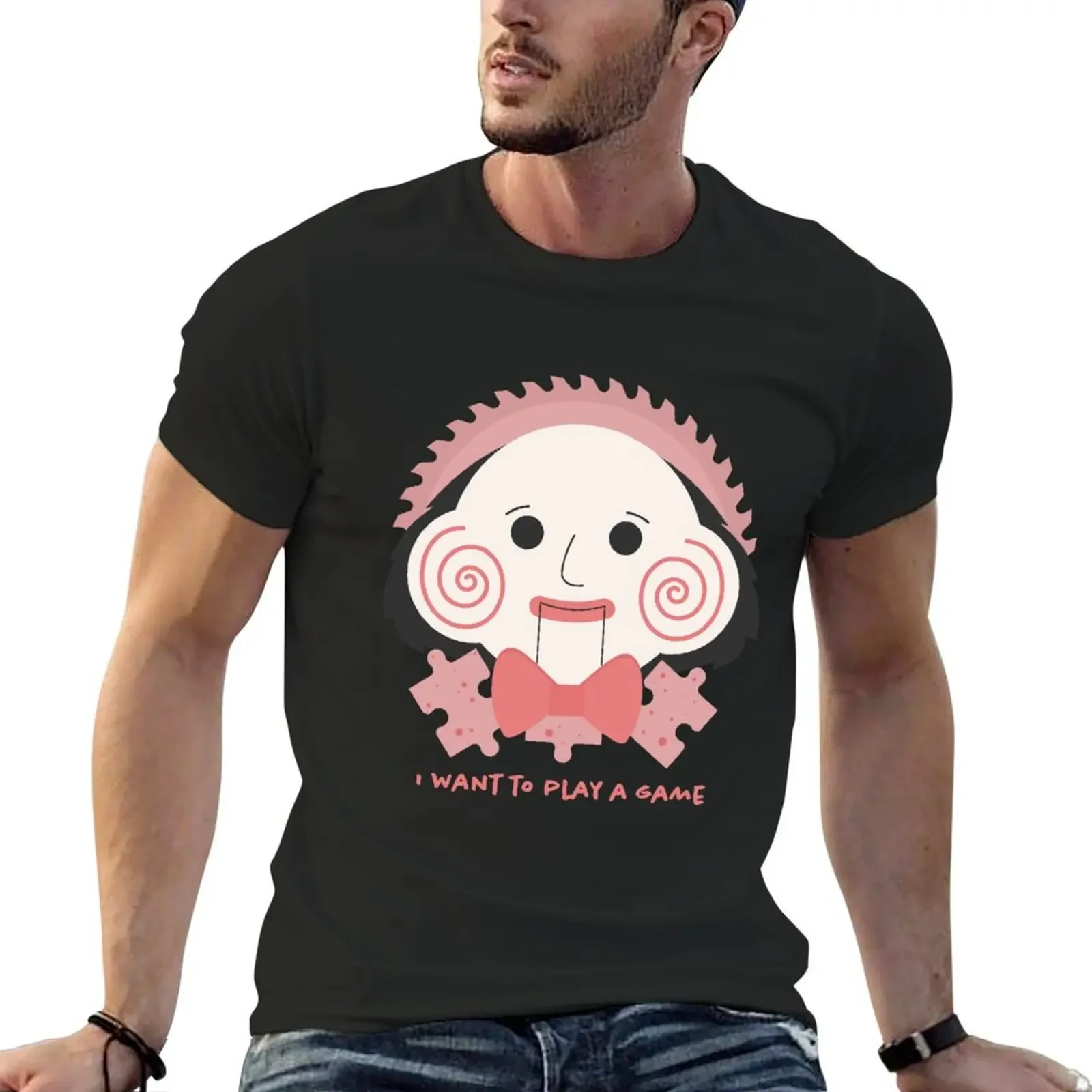 Billy The Puppet From Saw T-Shirt Summer Top T-Shirt Da Uomo Tinta Unita Ad Asciugatura Rapida