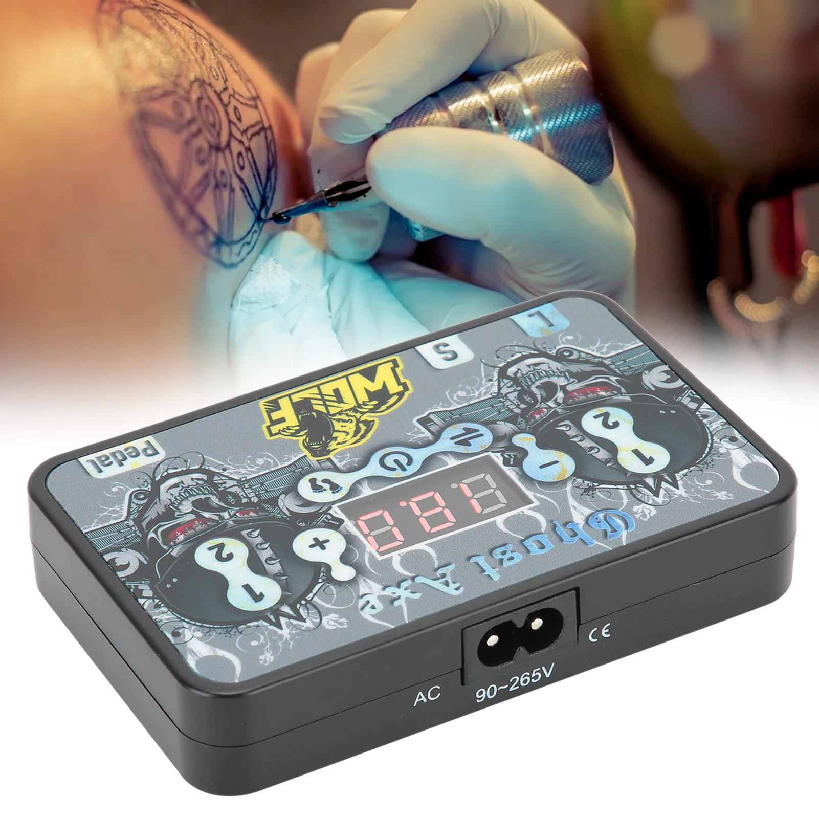 

Профессиональная интеллектуальная машинка для татуировки с ЖК-дисплеем, 3 отверстия, ножная педаль, Двойная модель, Машинка для татуировки, макияж, блоки питания для татуировок