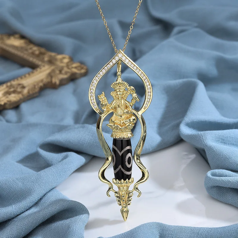 

SH Новый бриллиантовый пестик, слон, подвеска для автомобиля, желтый текст, игра, натуральный жемчуг, агат, шесть рук, слон, Бог, подвеска