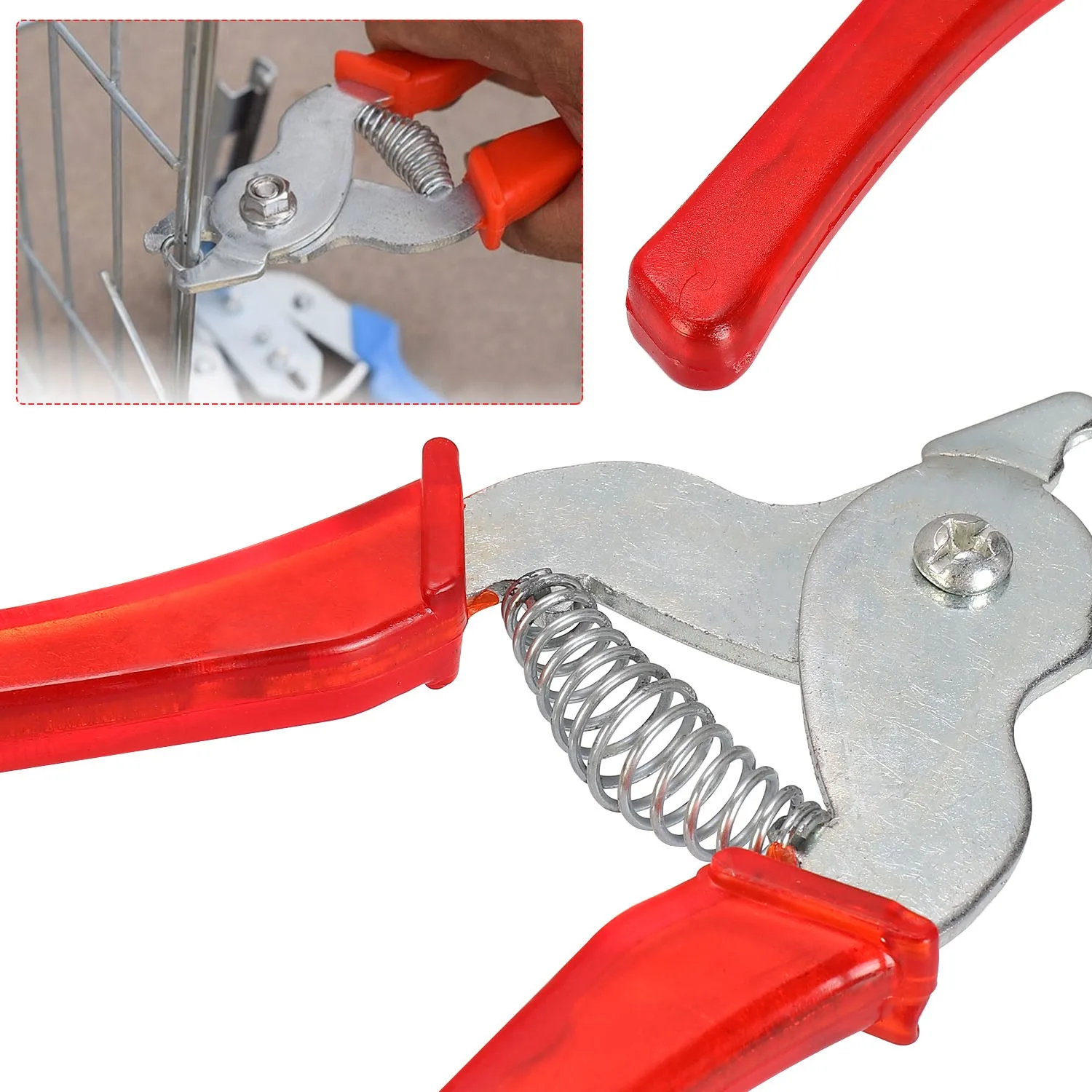 Hog Ring Pliers + 600pcs Hog Rings M Nails Poultry Cage Installation Tools Fences Netting Tags Traps Cage