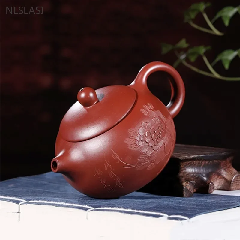Authentic Yixing Purple Clay Teapot Dahongpao Xishi Tea Pot Handmade Ball Hole Filter Tea Infuser Household Customized Teaware