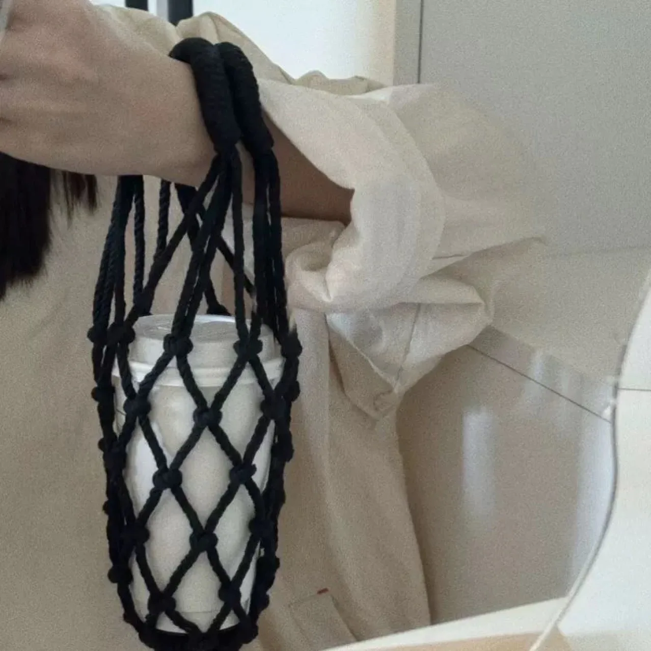 Woman Handbag Cup Sleeve Insulated Cup Pouch Cup Accessories Portable Water Bottle Cover For Travel Hiking Adults