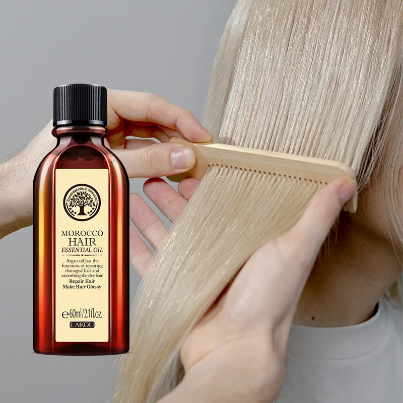 Lai Kou Moroccan Hair Care Essential Oil 60ml Dry Fury and Washable Hair Conditioner in English