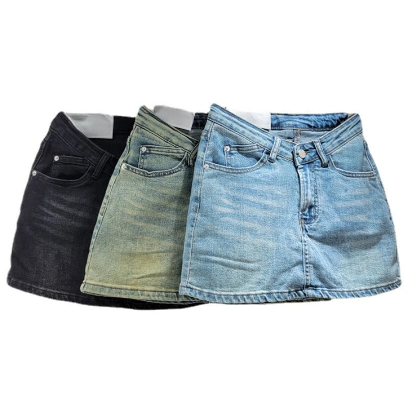 

Ретро сделать старые ковбойские кюлоты для женщин Лето 2024 Новинка приталенный стройнящий фонарь с высокой талией