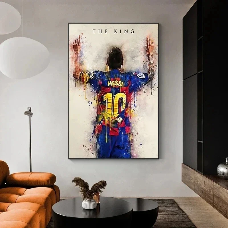 Soccer Star Messi Poster, dekorative Malerei, modernes Zuhause, Wandkunst, Fans, Souving, Raumdekoration, Ästhetik. – Detail 7
