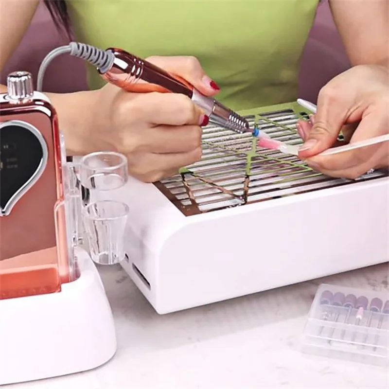 Nail Drill Rechargeable For Manicure drill para unas 35000 RPM Heart Portable Desktop Coldless Adjust Speed Low Noise Nail Drill 6