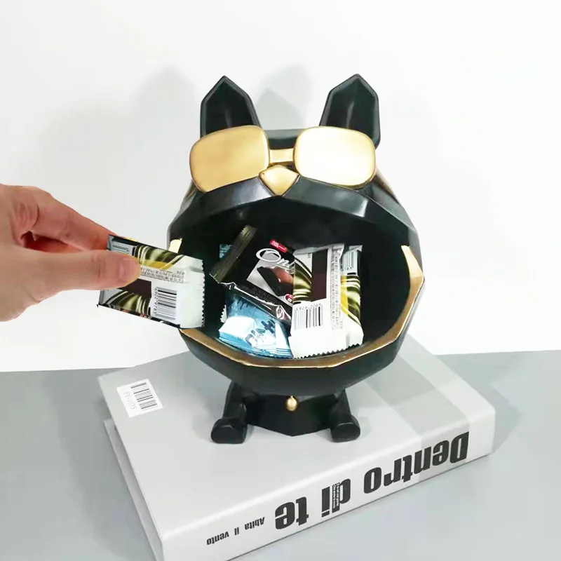 

Big Mouth Dog Storage Box Decor Entrance Crafts Resin Sculpture Decor Non-toxic Harmless Household Supplies for Home Living Room