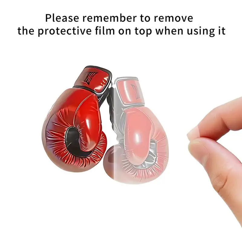 Fashionable Acrylic Boxing Glove Keychain Men's Creative Backpack Pendant Durable 2D Plastic Material 5