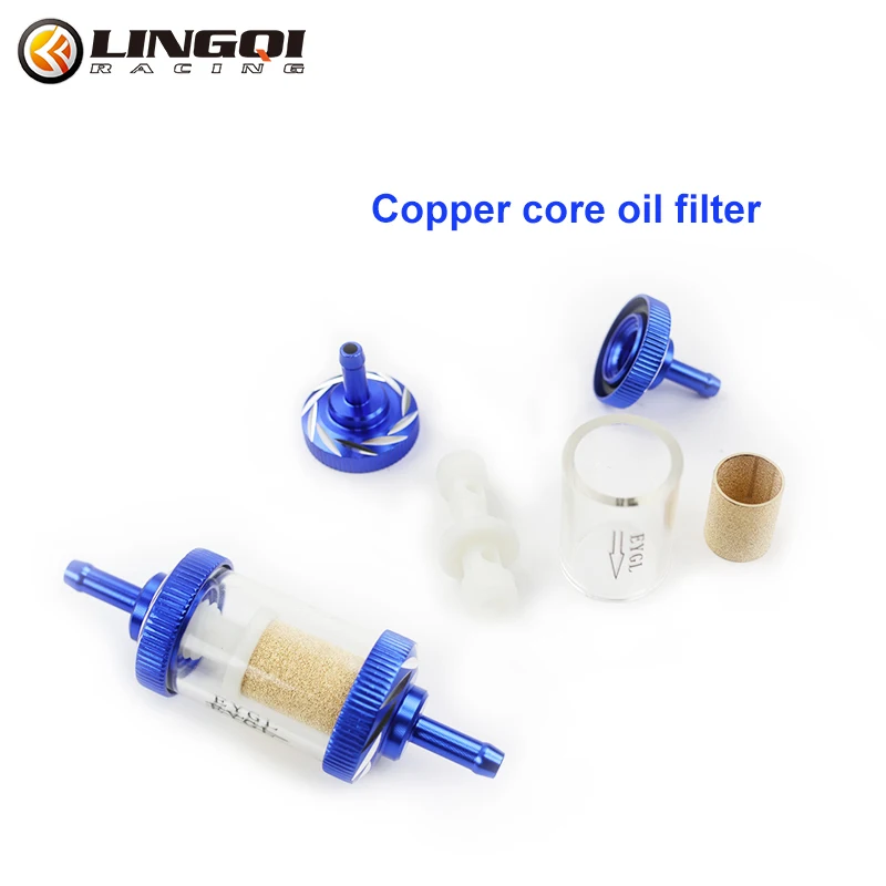 LINGQI 레이싱 오토바이 M8 가솔린 연료 필터 8mm 가솔린 오일 필터 및 파이프 튜브 라인 49cc 50cc 110cc 125cc 더트 피트 바이크용
