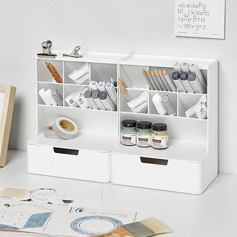 

Makeup Storage Desktop Holder Bucket Student Pen Girl Stationery Brush Box Children Oblique Office Organizer