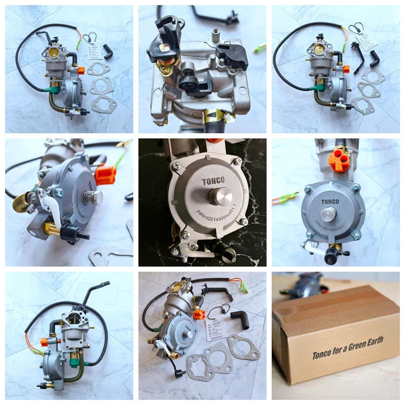 Dual Fuel Carburetor TONCO 190F Dual Fuel Carburetor with Manual Choke for LPG Propane Generator 6KW 6000W