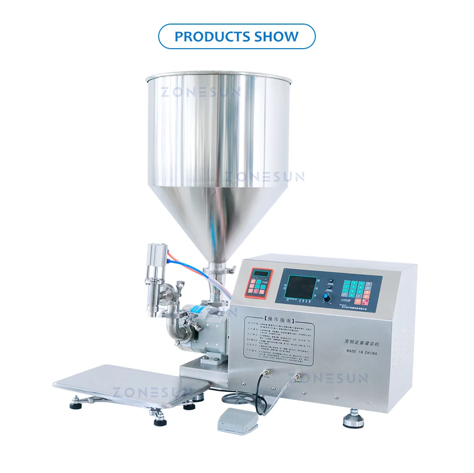 ZONEPACK 5-5000ml Rotor Pump Paste & Viscous Liquid Filling and Weighing Machine ZS-RPW1