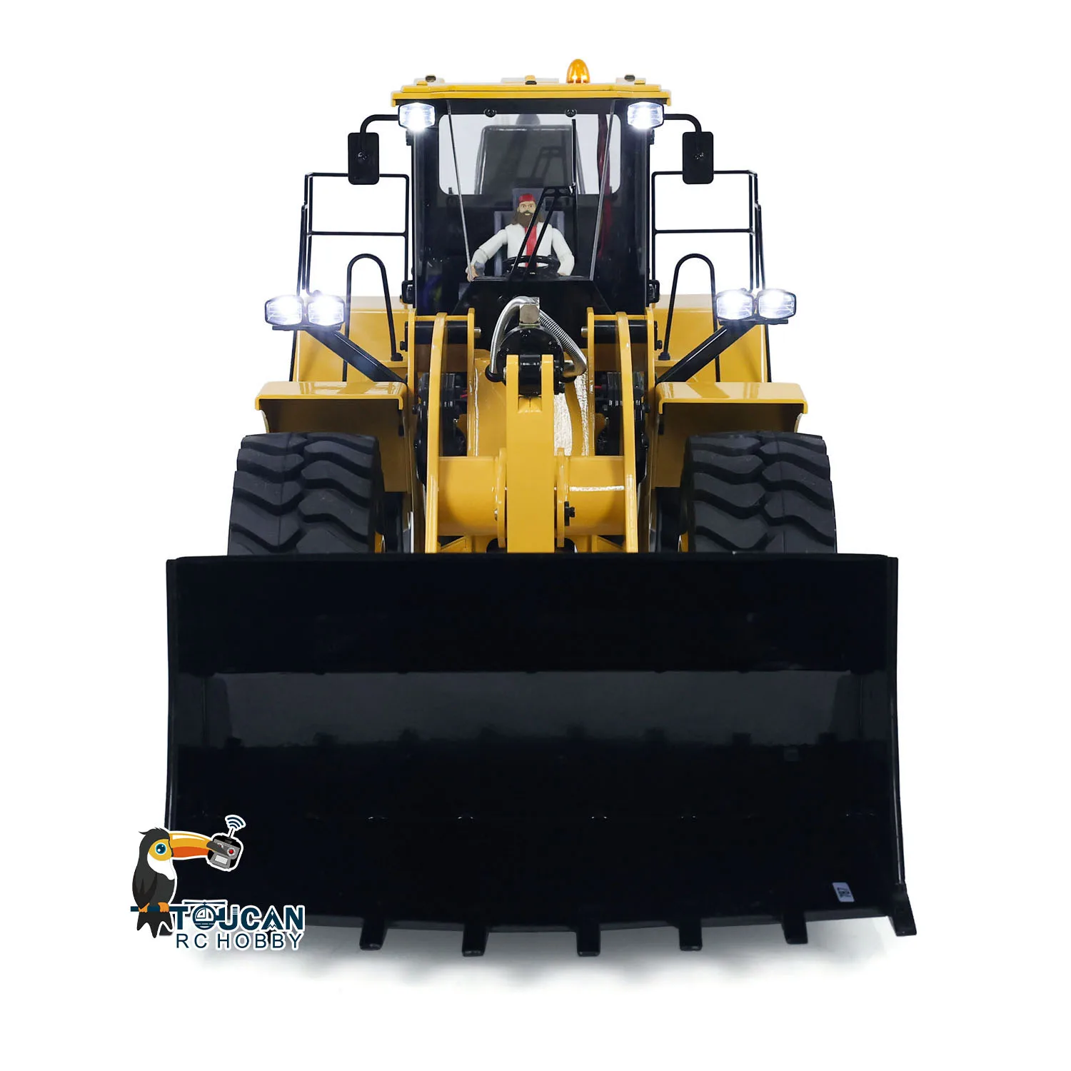 XDRC 1/14 Hydraulic RC Loader 470 Metal Radio Control Construction Vehicle Smoke Sounds Light System Assembled RC Toys Model 4