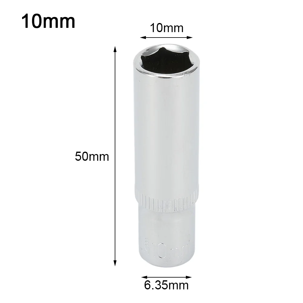 4 stücke 1/4 Zoll Vierkantantrieb 10mm Innensechskantschlüssel Tiefe Steckschlüssel Für Schlagschrauber Steckschlüssel Handwerkzeuge Zubehör – Detail 2