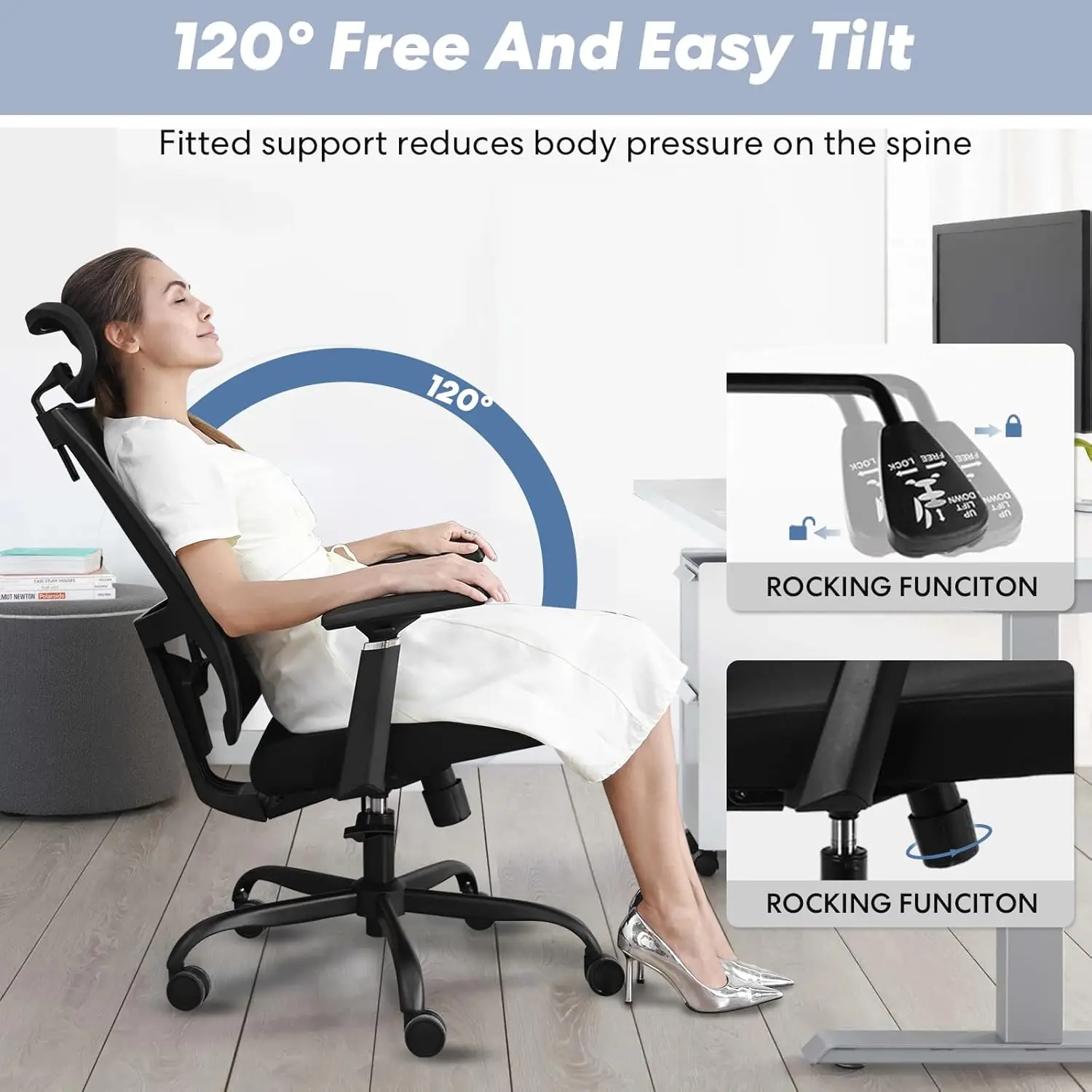 New Mesh Ergonomic Office Computer Desk Chair Flip-up Arms Adjustable Headrests Comfortable Lumbar Support For Home Office 5 New Mesh Ergonomic Office Computer Desk Chair Flip-up Arms Adjustable Headrests Comfortable Lumbar Support For Home Office 5