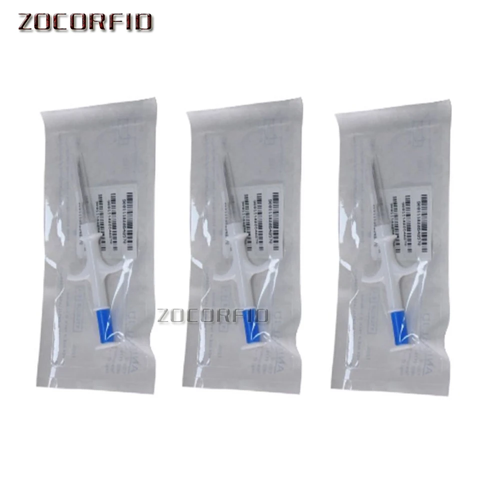 20pcs/Lot Pet Microchips 2.12x12/1.4x8mm ISO11784/785 FDX-B Cat /Dog/Snake Syringe EM4305 Fish Chip