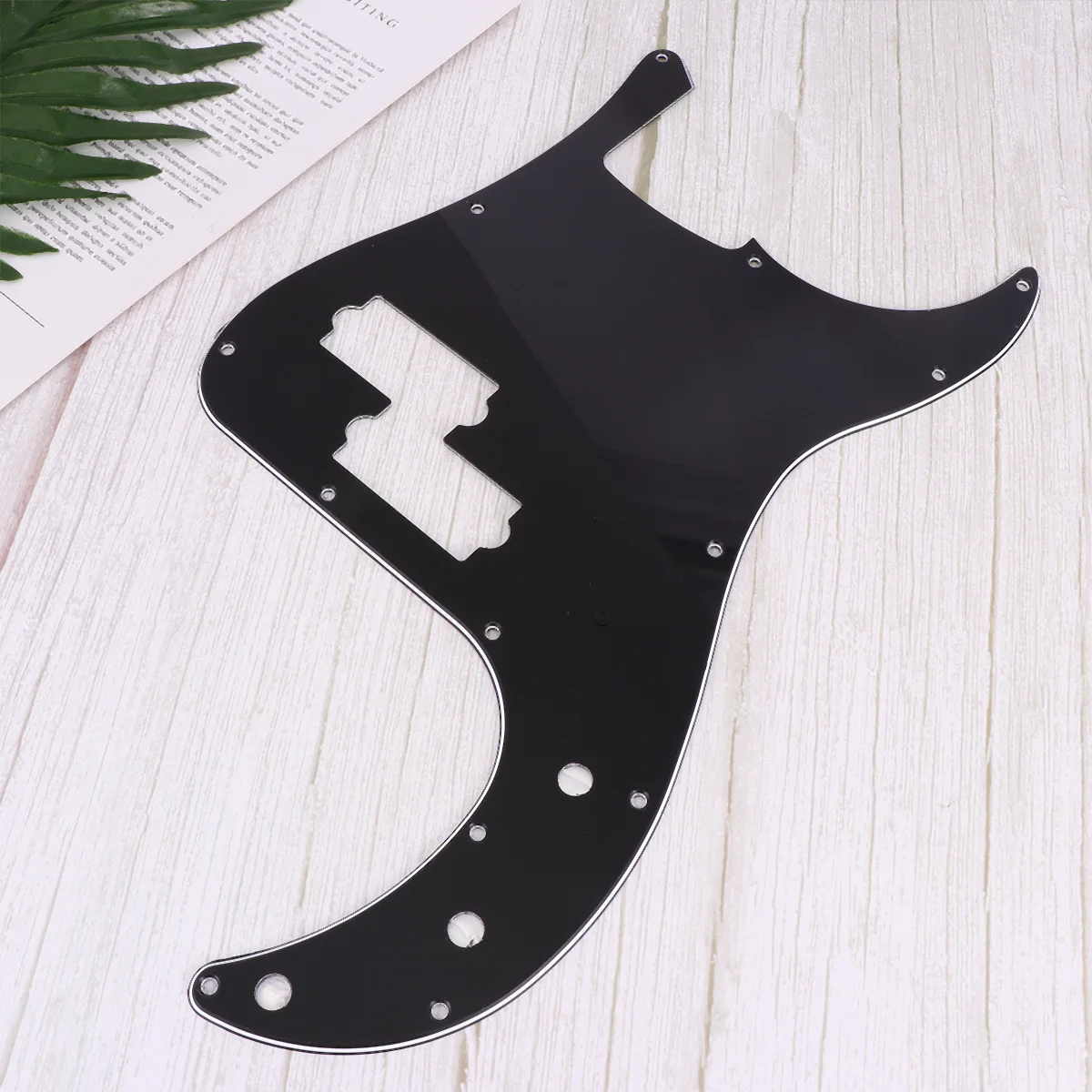 

Electric Guitar Pickguard Scratch Plate 3 Ply 13 Holes Compatible With Precision Bass Bass Bass Black Pearl Pickguard Bass