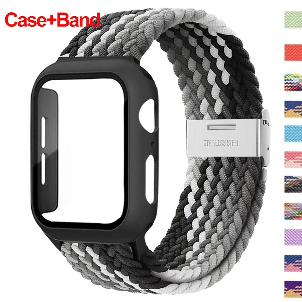 Enhanced Nylon Strap and Protective Case with Elastic Braided Band