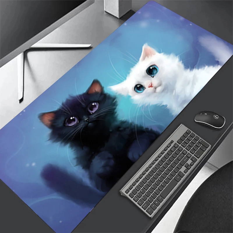

Cute cat Mousepad Large game customized Mousepad Keyboard pad Desktop laptop office Mousepad Rubber non slip table mat