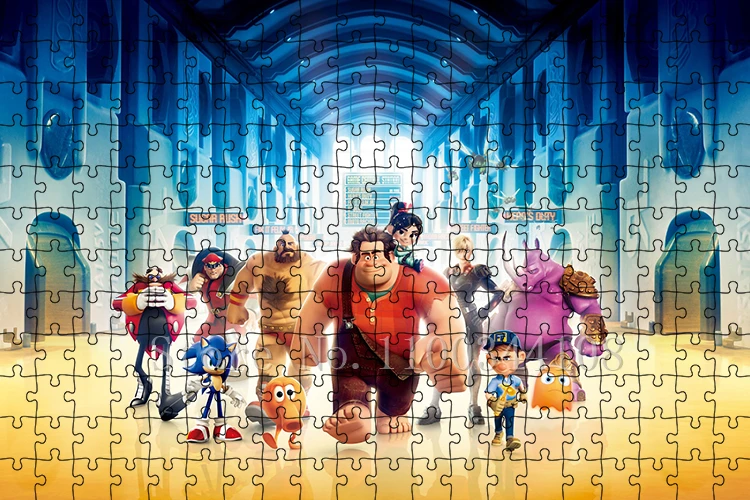 Disney Movies Cartoon Jigsaw Puzzles 300/500/1000 Pcs Wreck-It Ralph Paper Puzzles for Kids Education Adults Decompressing Toys