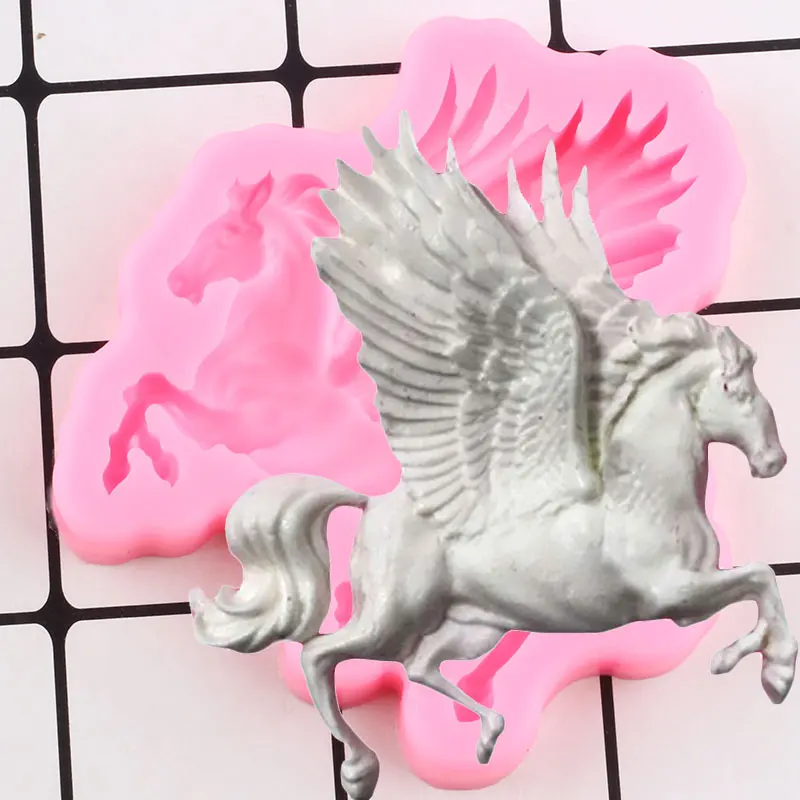

3D Horse Cake Border Silicone Mold DIY Horse Candy Chocolate Fondant Molds Sugarcraft Cake Decorating Tools Soap Clay Moulds