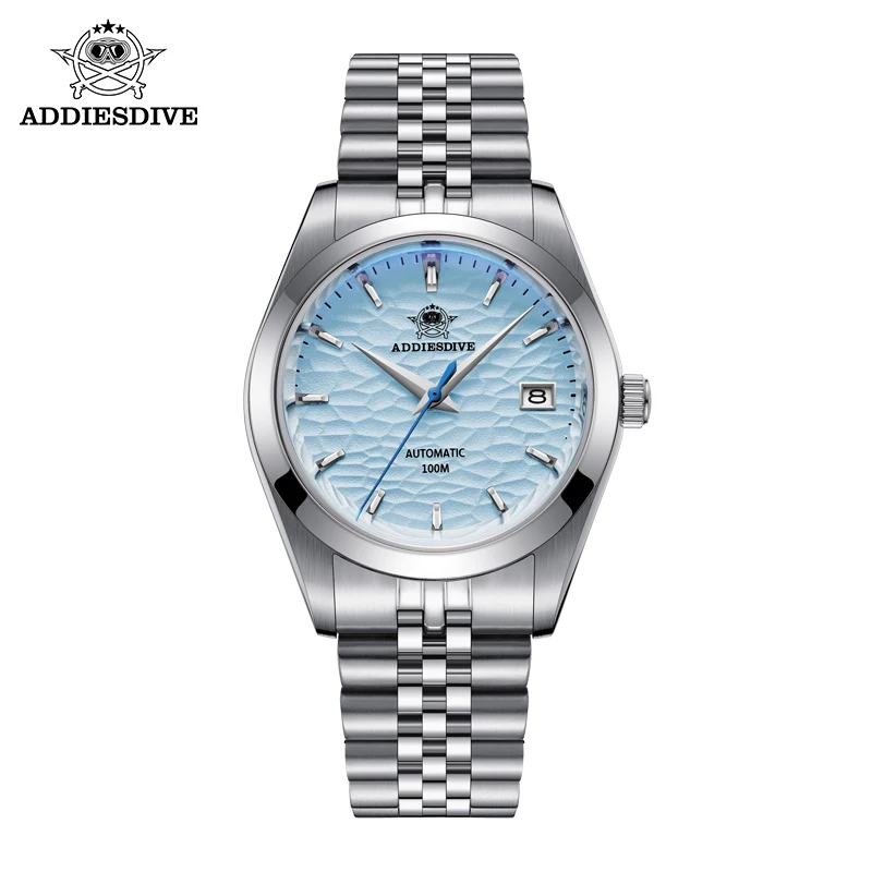 ADDIESDIVE Automatic Mechanical Watch Man European American Business Leisure Wristwatch Luxury Silver Luminous Waterproof Watch