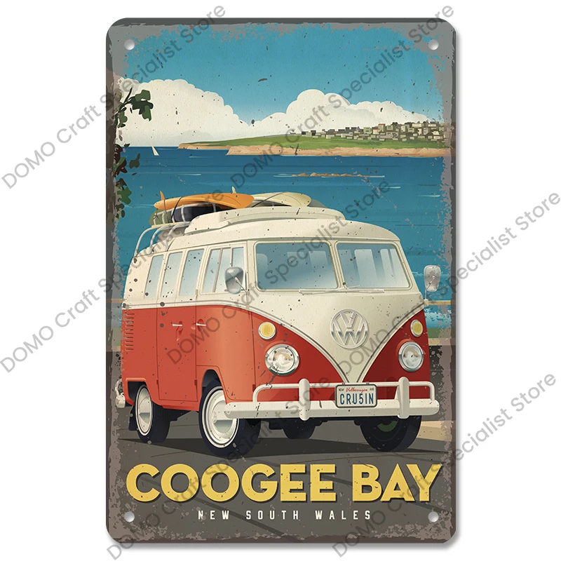 Plaque Décorative En Métal Vintage Plymouth Seaside Beach Railway - 20,3 X 30,5 Cm, Design Rétro, Imperméable