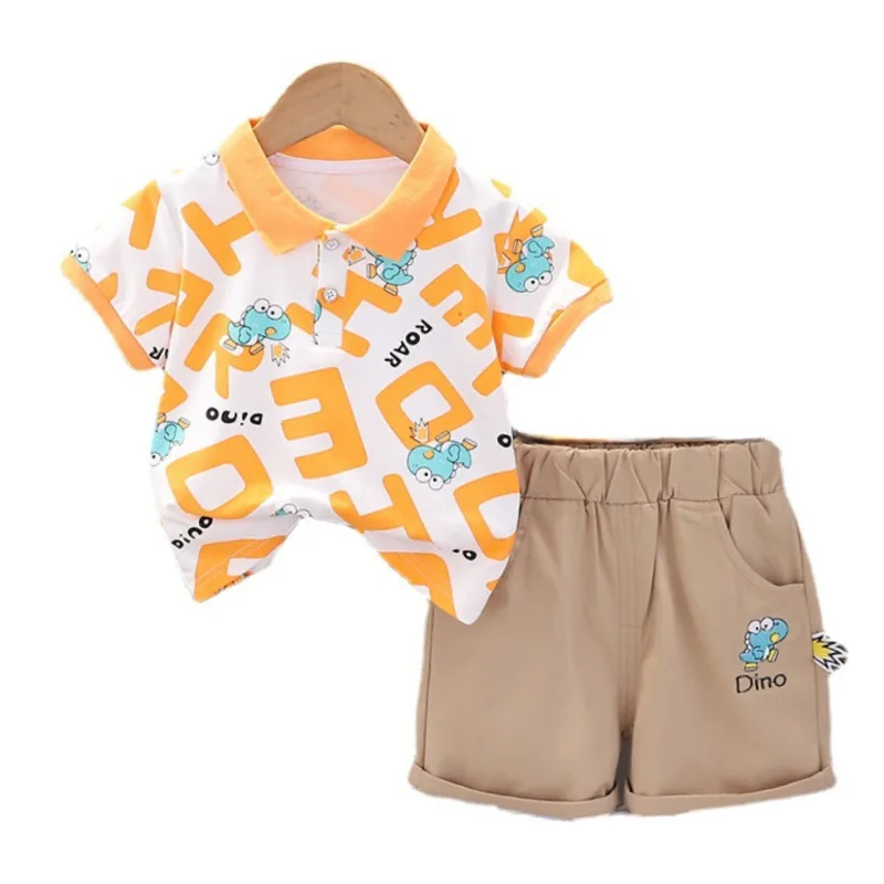 

New Summer Children Girls Outfits Baby Clothes Toddler Boys Letter T-Shirt Shorts 2Pcs/Set Infant Casual Costume Kids Tracksuits