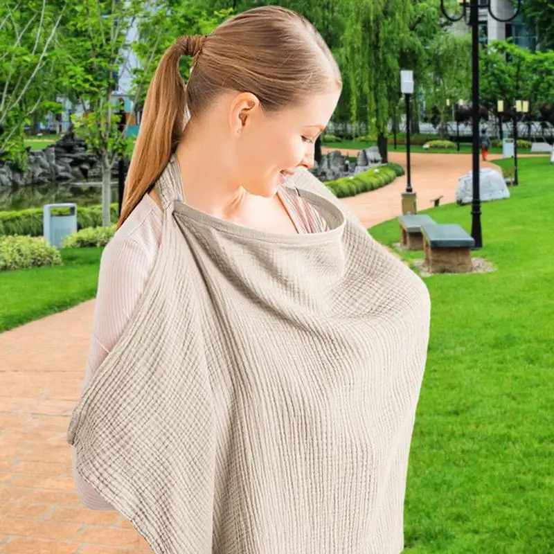 Nursing Cover Breathable 360 Degree Coverage Nursing Poncho For Breastfeeding Soft Apron For Women Breastfeeding Baby