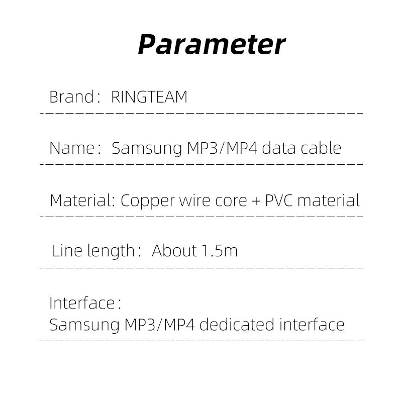 1.5m USB Sync Data Charger Cable for Samsung MP3 MP4 Player YP-Q2 YP-K3 YP-K5 YP-T08 YP-T9 charging cable usb charging cable