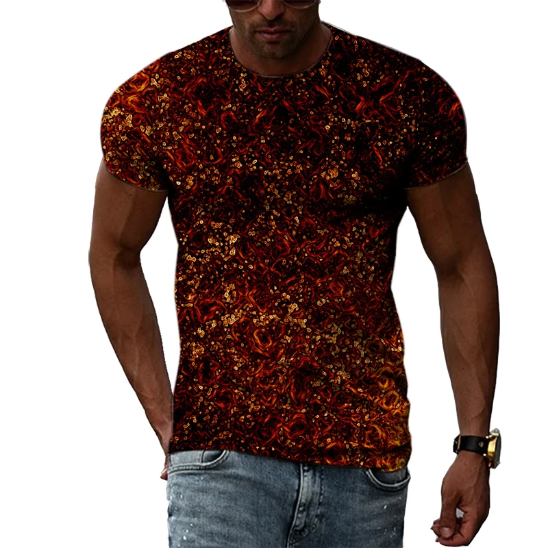 

Summer Cool Graffiti 3D Print T-shirt Men’s Fashionable Interesting Personalized Hip-hop Street Culture Round Neck Short Sleeves