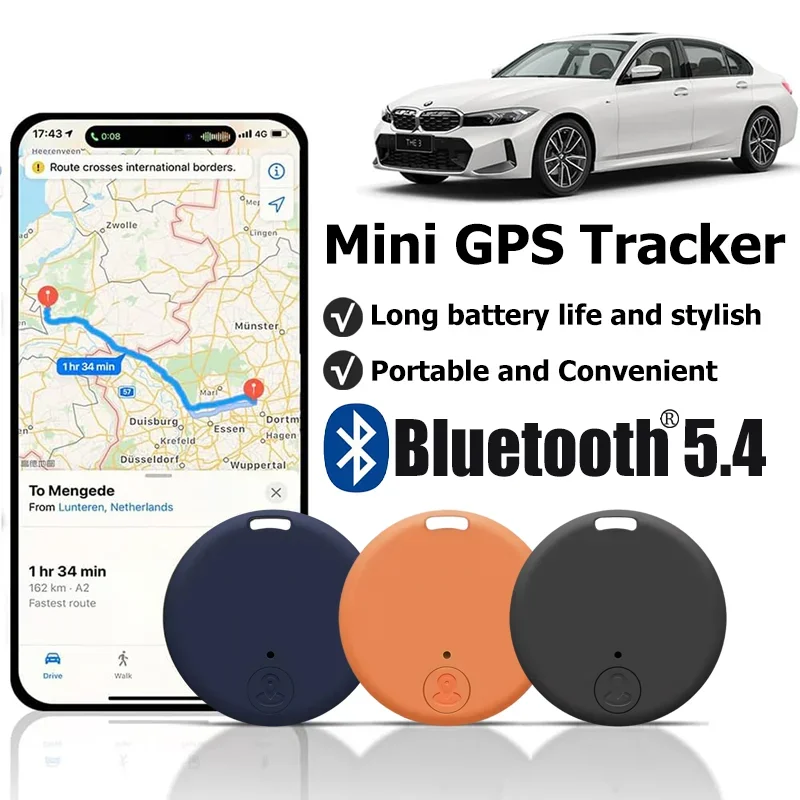 Mini GPS Bluetooth Tracker - Anti-Lost Device for Pets, Kids, Bags, and Wallets