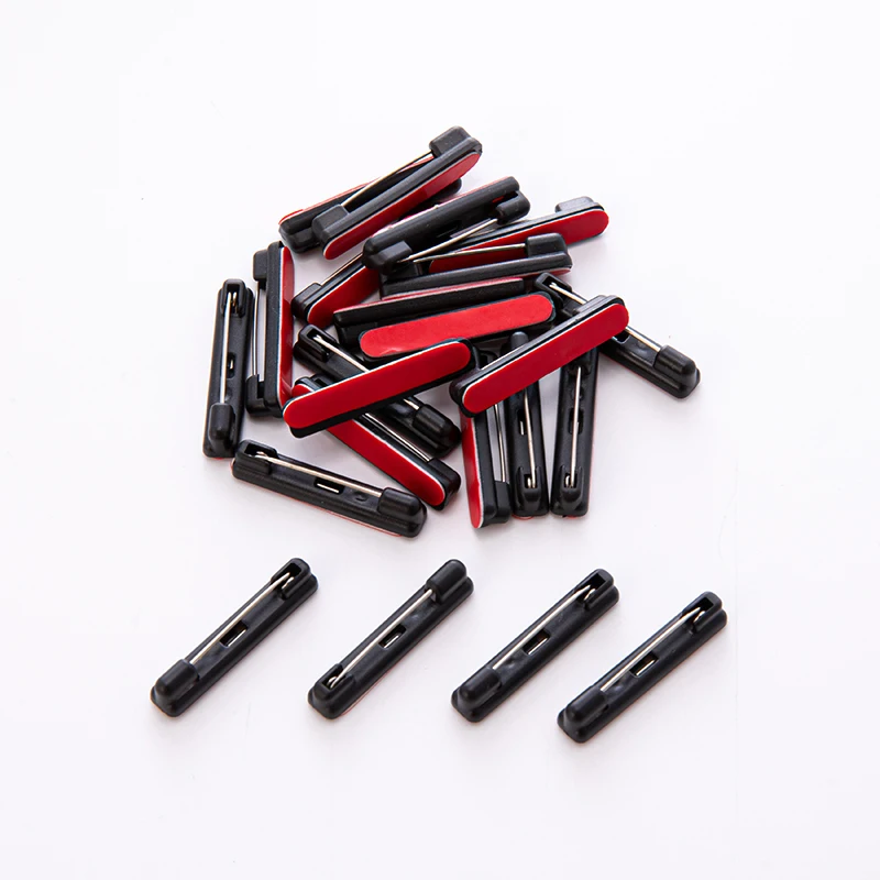 50Pc White Bar Pins Adhesive Back Badge Crafting DIY Safety Brooch Name Tags Ribbons Clothes Jewelry Making Accessories Supplies
