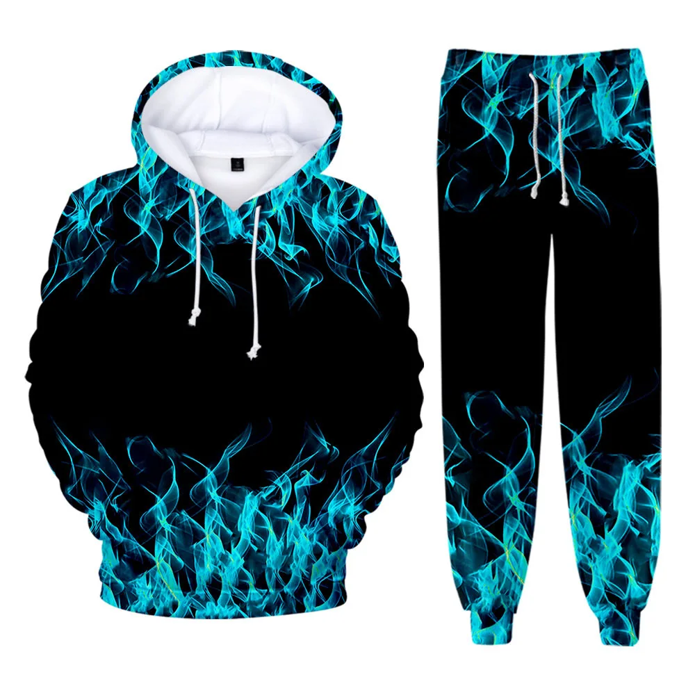 Colorful Flame 3D Print kids Tracksuit Set Casual Hoodie+Pants 2pcs Sets Spring Autumn Oversized Sweatshirt Fashion Clothes kids clothing set kids sports suit children sports suit boys tracksuits suit boys tracksuits kids sweatshirt set boys clothing set