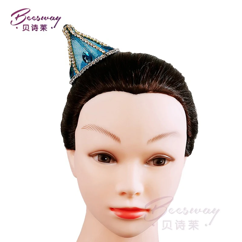 BlueHarlequinsMillionsHeaddressMillionClownHeadgearDanceCrown