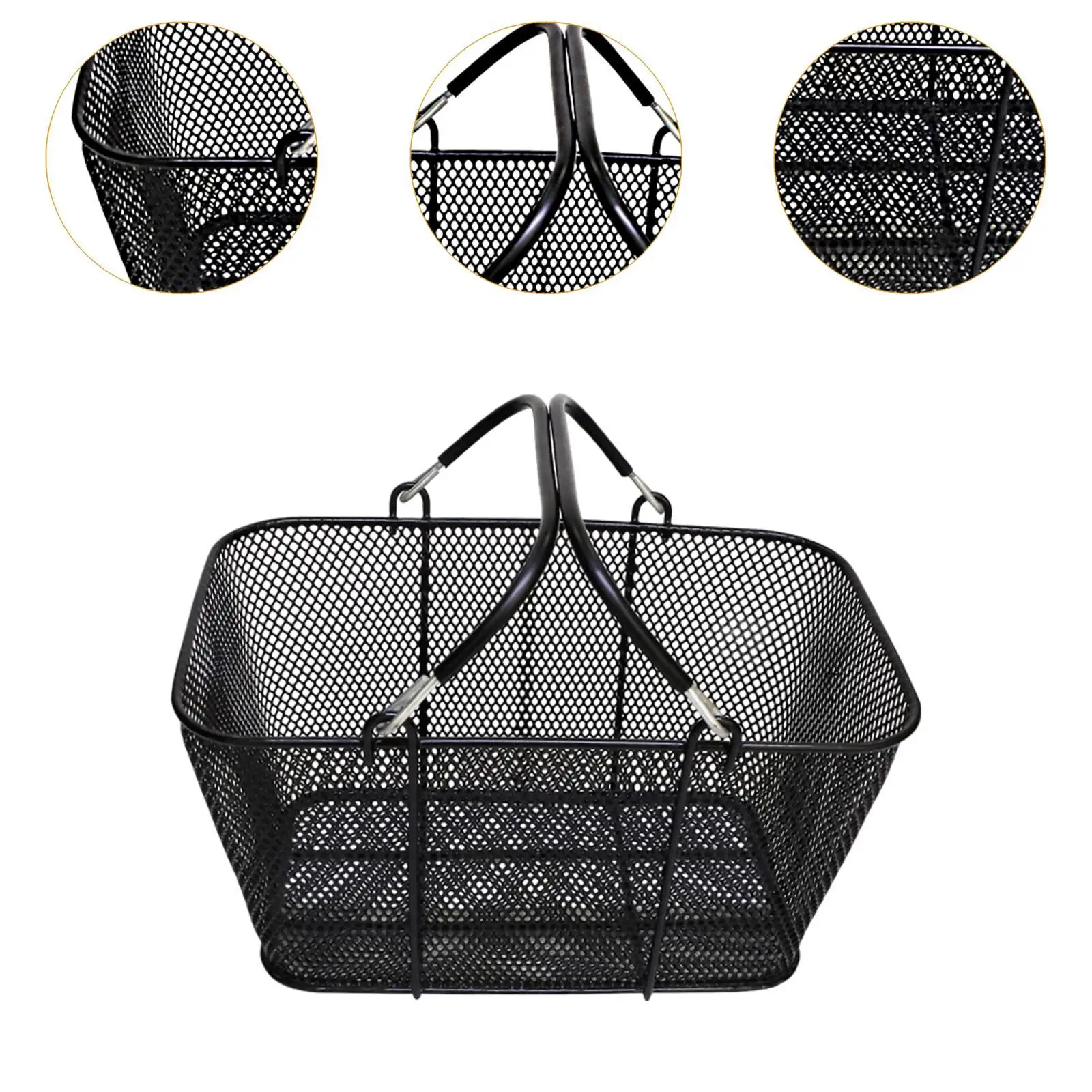 Shopping Basket with Handles Storage Basket for Retail Store Boutique Garden