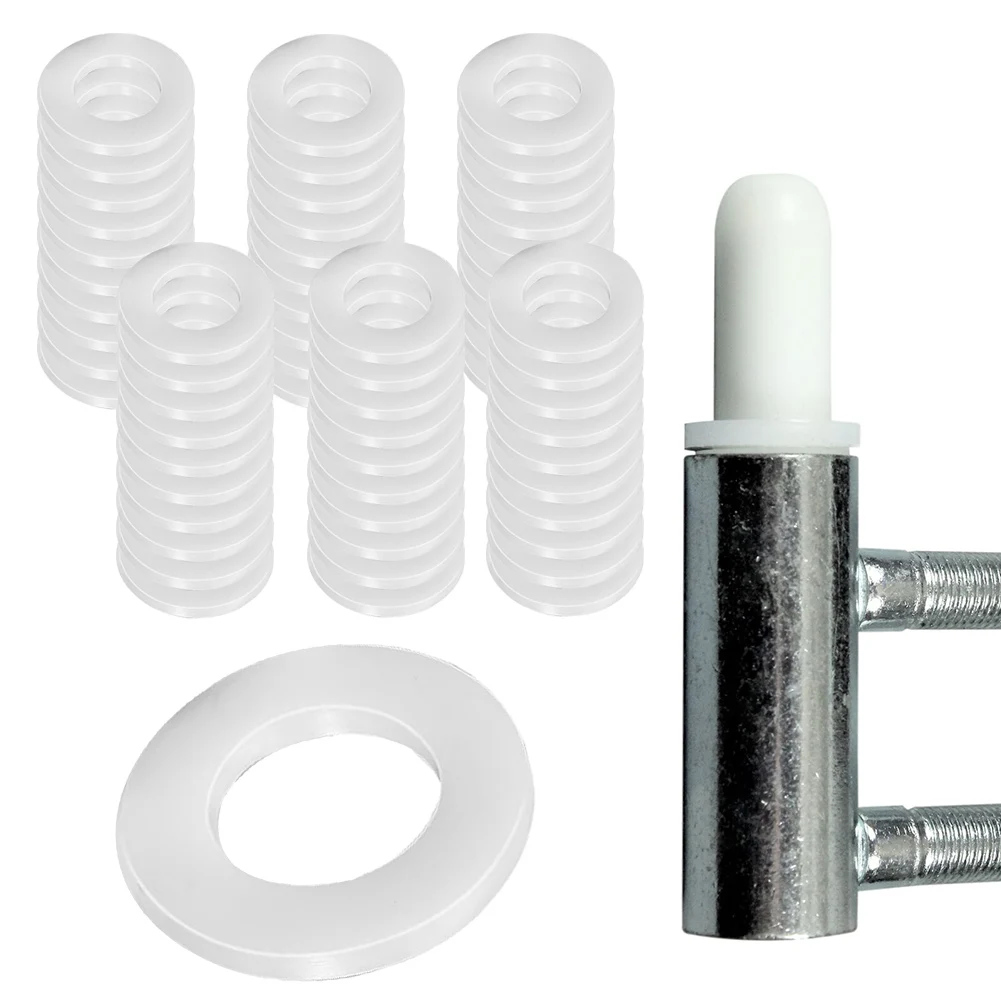 60pcs Fitting Rings Washer White Plastic For Door Hinge 0.5-1.2 Adjusts The Door Height Prevents Floor Abrasion