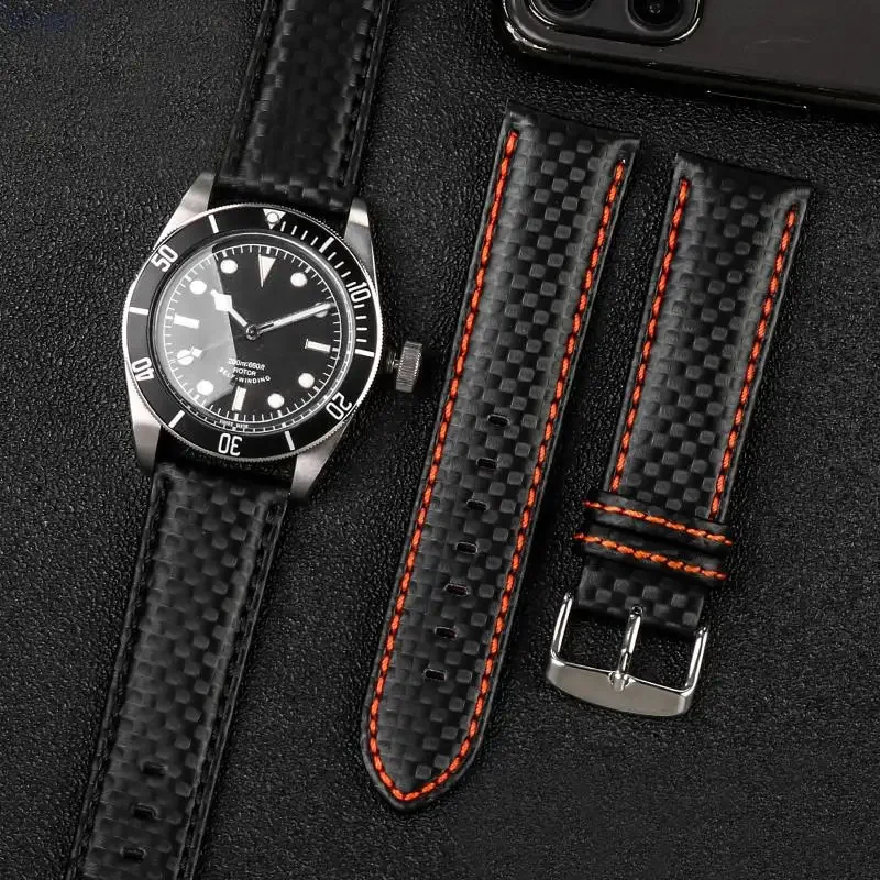 

Ремешок из углеродного волокна для часов Huawei Watch GT 2 46 мм, браслет для Samsung Galaxy Watch 46 мм Gear S3, 20 мм 22 мм