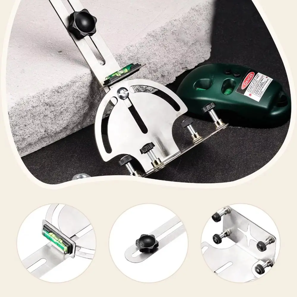 Wall Mount Wall Bracket Portable Adjustable Level Holder Stainless Steel 4 Point Claw Design Rotating Bracket Contractors Use