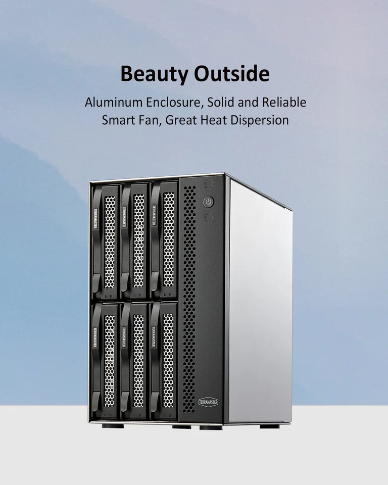 TERRAMASTER T6-423 6Bay NAS-High Performance for SMB with QuadCore