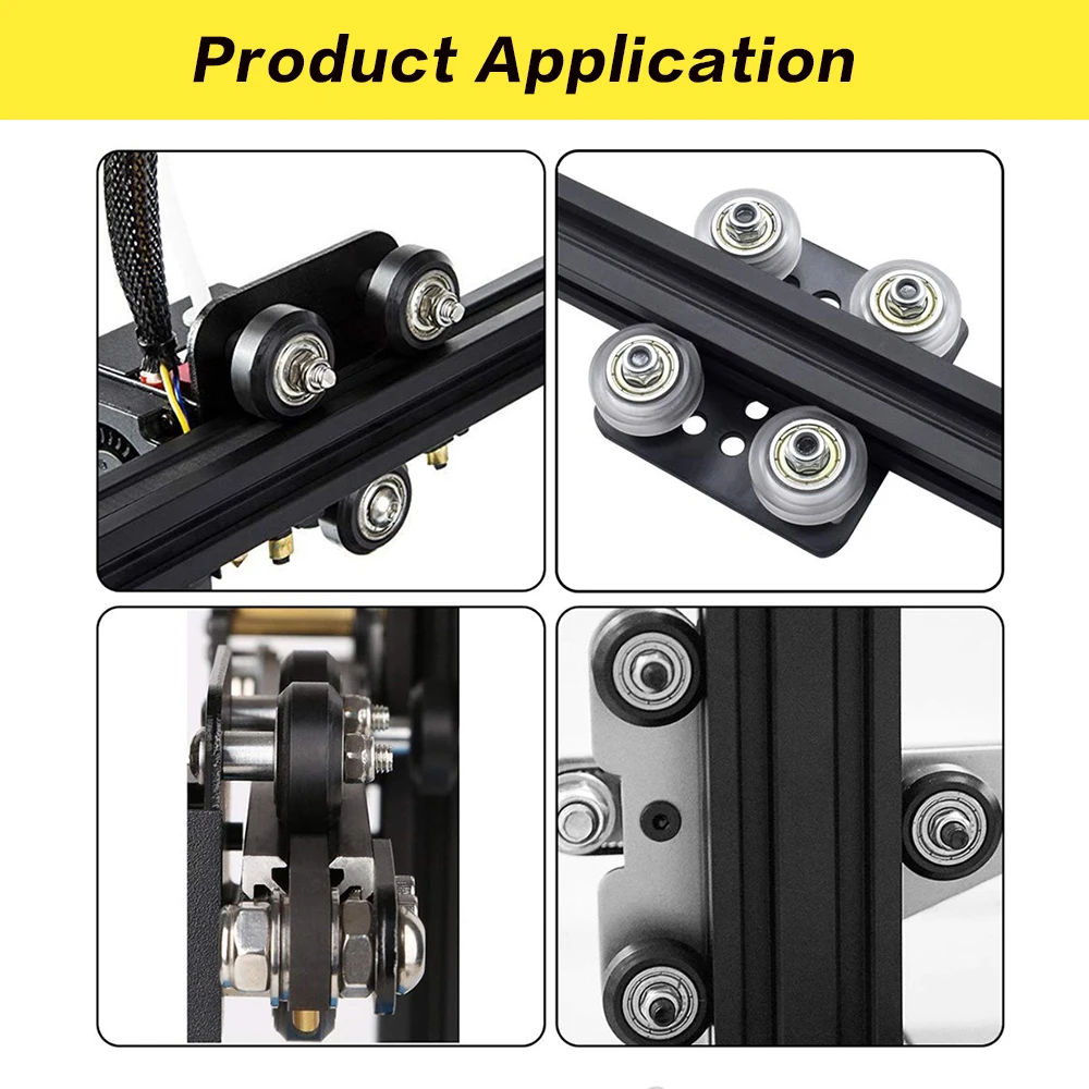 Xcr Impressora 3d Multicolorido Policarbonato Roda de Plástico Cnc Polia de Pom Elevação de Alta Velocidade Rolamentos Opentbuilds para Ender 12 24 Peças - Imagem 4