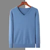2024 autumn and winter new men's 100% mink cashmere sweater V-neck pullover knitted plus size coat long sleeve high-end pullover 1
