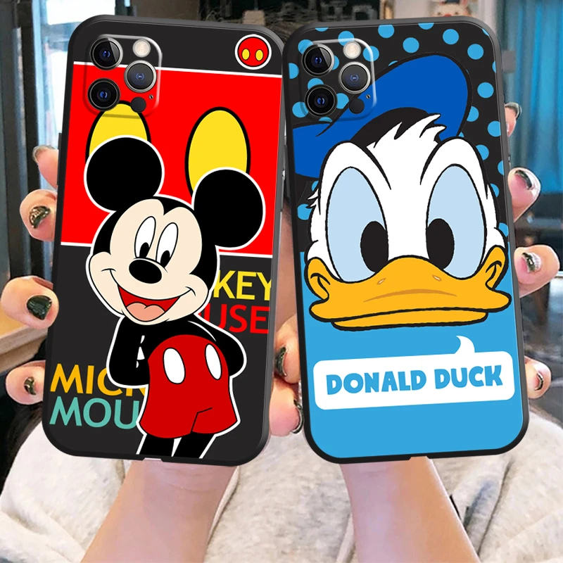 Disney Mickey Minnie Funda Phone Case For Iphone 11 13 12 Pro Max 12 13 Mini X Xr Xs Max Se 7 8 6s Plus Celular Shockproof Aliexpress
