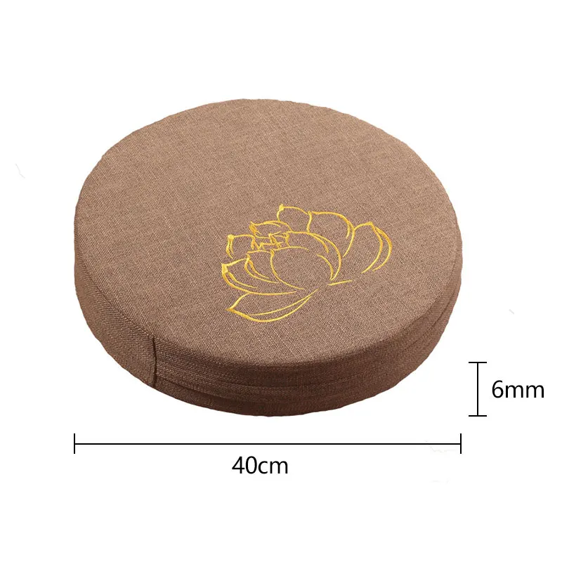 1PC Meditate Meditation PEP Hard Texture Linen Round Backrest Pillow Cushion Washable Yoga Floor Mat 40x6cm
