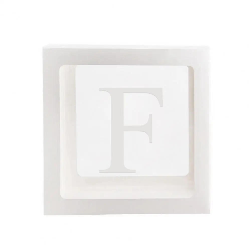 Clear Box Balloon Box Exquisite Party Decor Baby Shower Supplies A-Z Letter Cardboard Cube for Propose Marriage