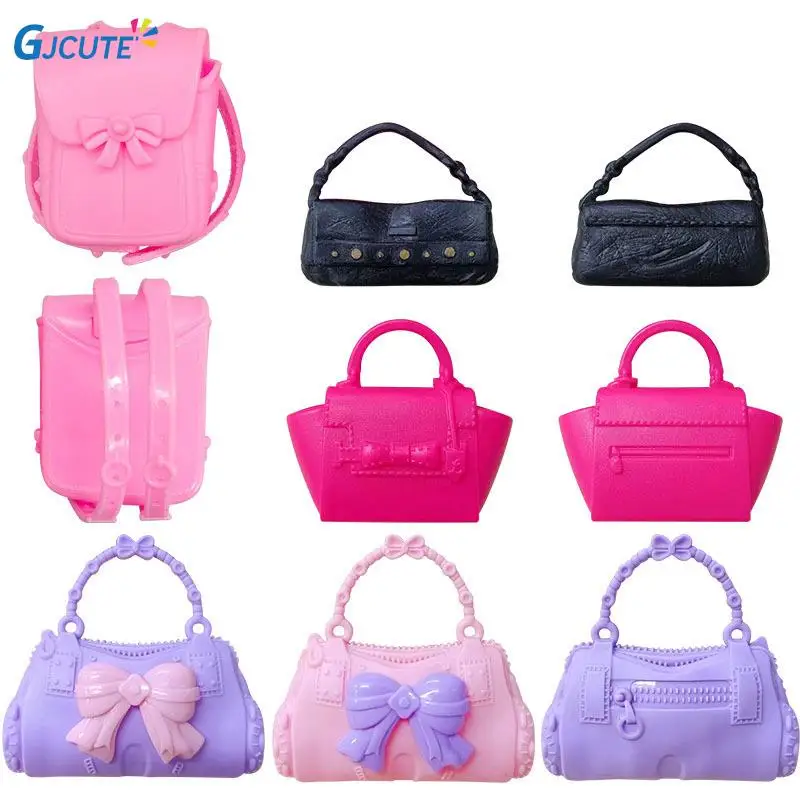 

1 шт., пластиковая розовая миниатюрная сумочка для кукол, имитация кукольного домика, украшение для рюкзака, аксессуары для кукол, сумки для девочек, подарки