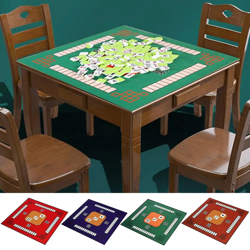 Mahjong Game Mat Thickened Mahjong Table Mat With Rules, Non-Slip Noise