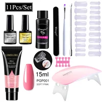 15ml Nail Extension Gel Set Glitter Clear Soaking Gel for Quick Extension Stencil Nail Extension Manicure Beginner Manicure Tool 1